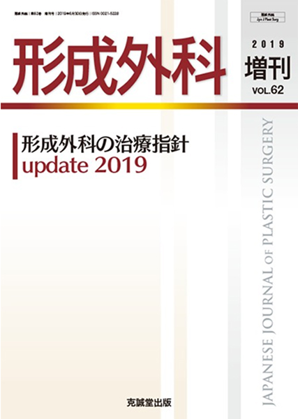 2019年　形成外科 2019年6月増刊号【特集】形成外科の治療指針update2019<br />
