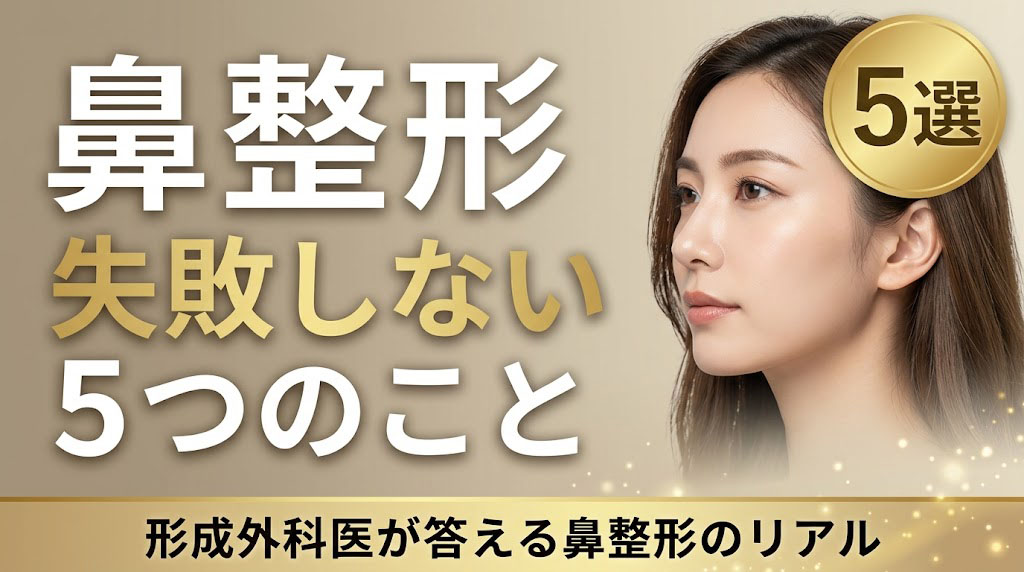 鼻整形で“失敗しない”ために知るべきこと5選|鼻中隔延長・他院修正のリアルを形成外科医が解説