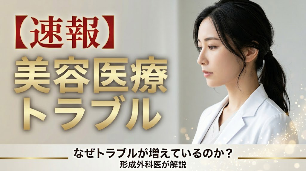 【速報】美容医療トラブルが増えている3つの理由を形成外科医が解説