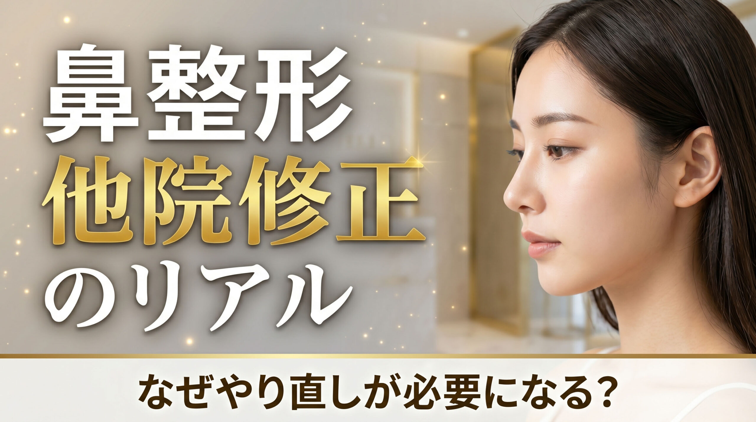 【鼻整形】他院修正のリアル|なぜ"やり直し"が必要になるのか、形成外科医が解説