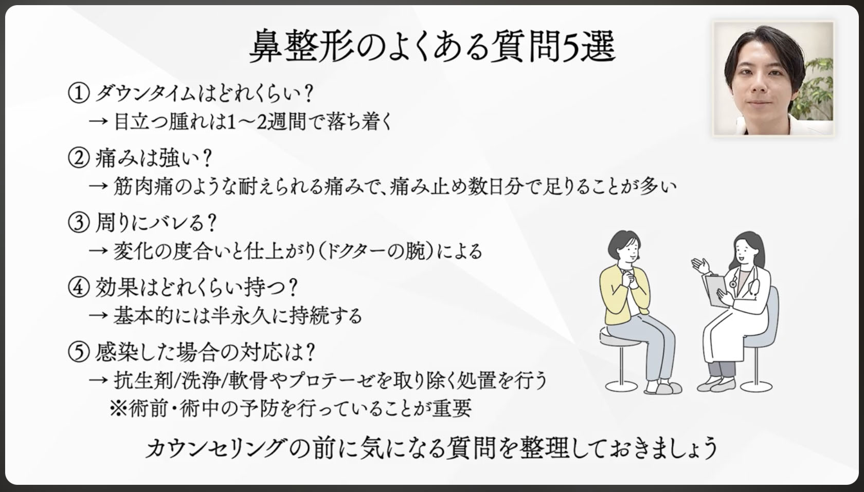鼻整形のよくある質問5選
