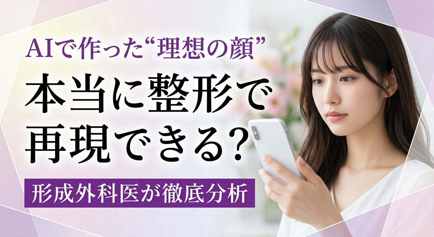 AIで作った“理想の顔”、本当に整形で再現できる?|形成外科医が徹底分析