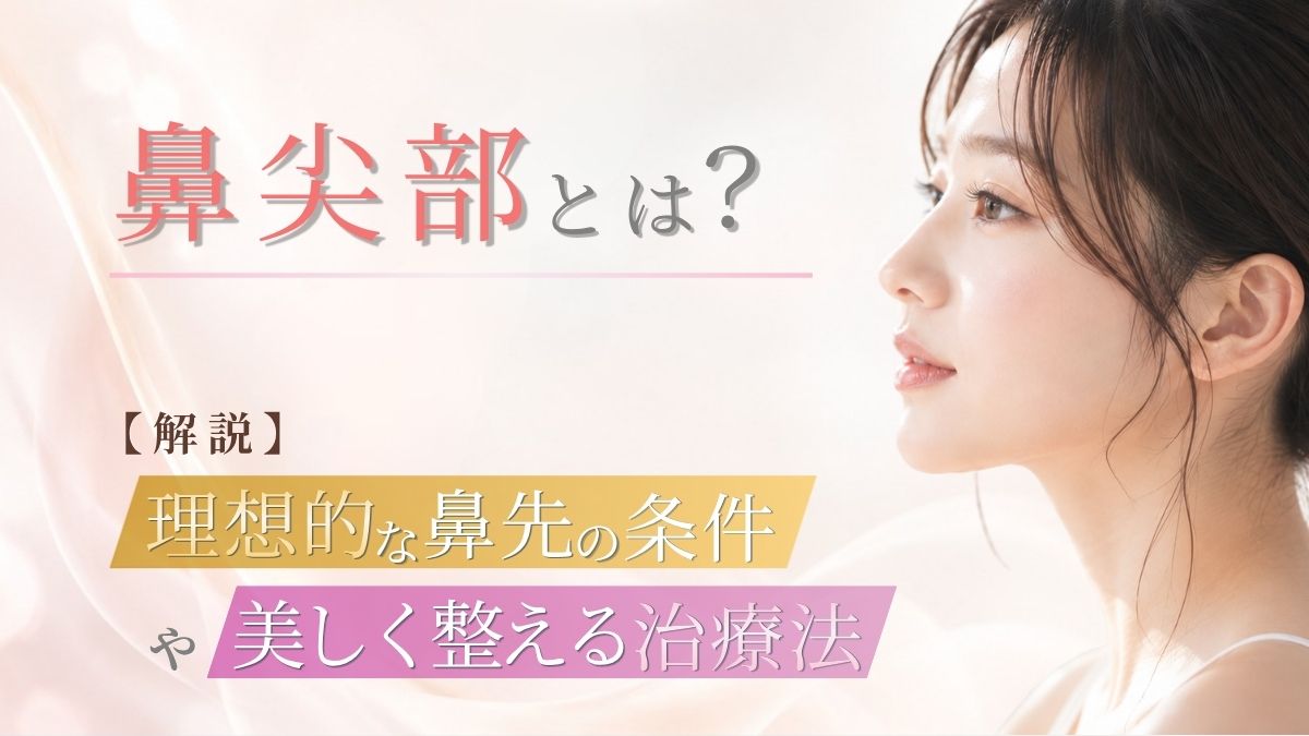 鼻尖部とはどこのこと?理想的な鼻先の条件や美しく整える治療法を解説